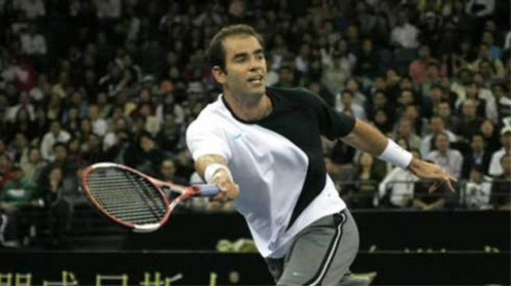Gunslinger Pistol Pete Sampras strolled back into London town on Tuesday for the first time since his last appearance at Wimbledon back in 2002.