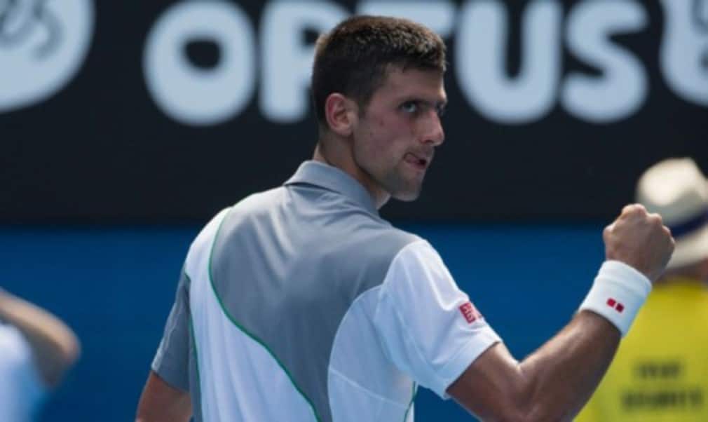 Novak Djokovic overcame the sweltering conditions on Rod Laver Arena as he dispatched Leonardo Mayer in straight sets