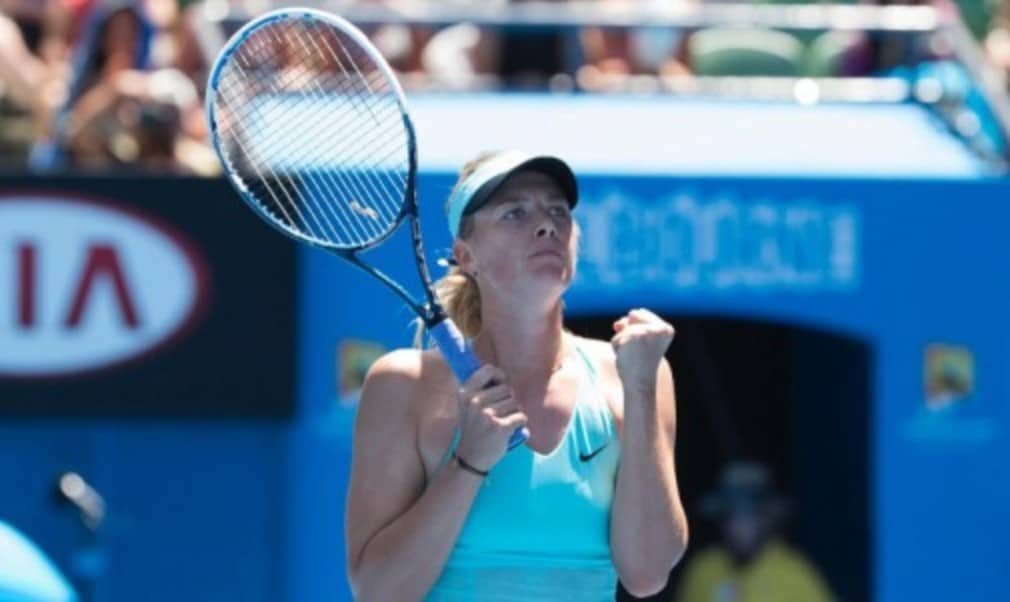 Maria Sharapova sealed her place in the fourth round of the Australian Open but Caroline Wozniacki was sent tumbling out