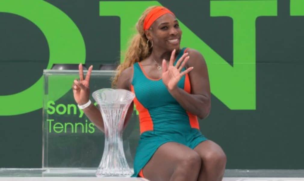 Serena Williams claimed a record seventh Sony Open crown with a 7-5 6-1 victory over Li Na in Miami