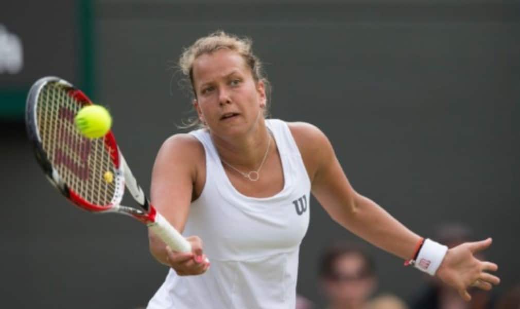 Barbora Zahlavova Strycova continued her giantkilling run at Wimbledon with victory over Caroline Wozniacki