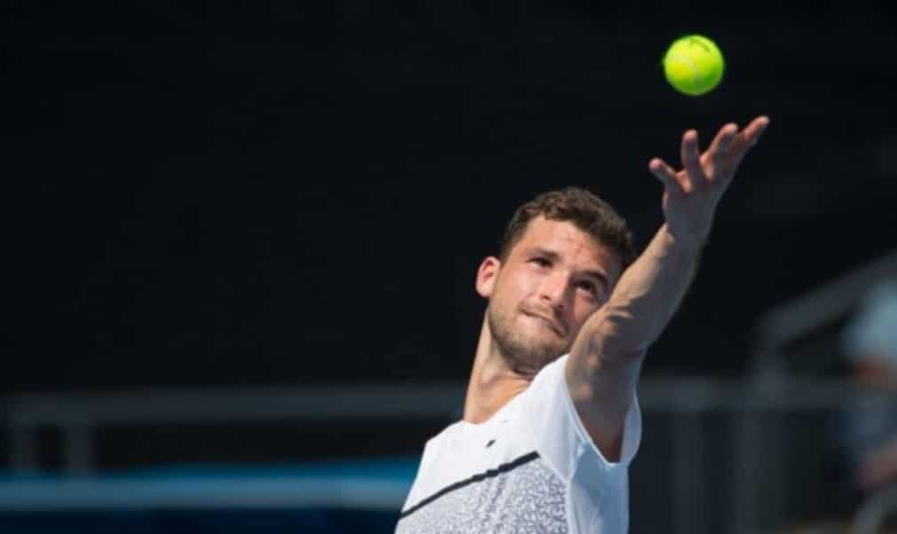 Grigor Dimitrov defeated Marcos Baghdatis 4-6 6-3 3-6 6-3 6-3 to book his place in the final 16 at the Australian Open