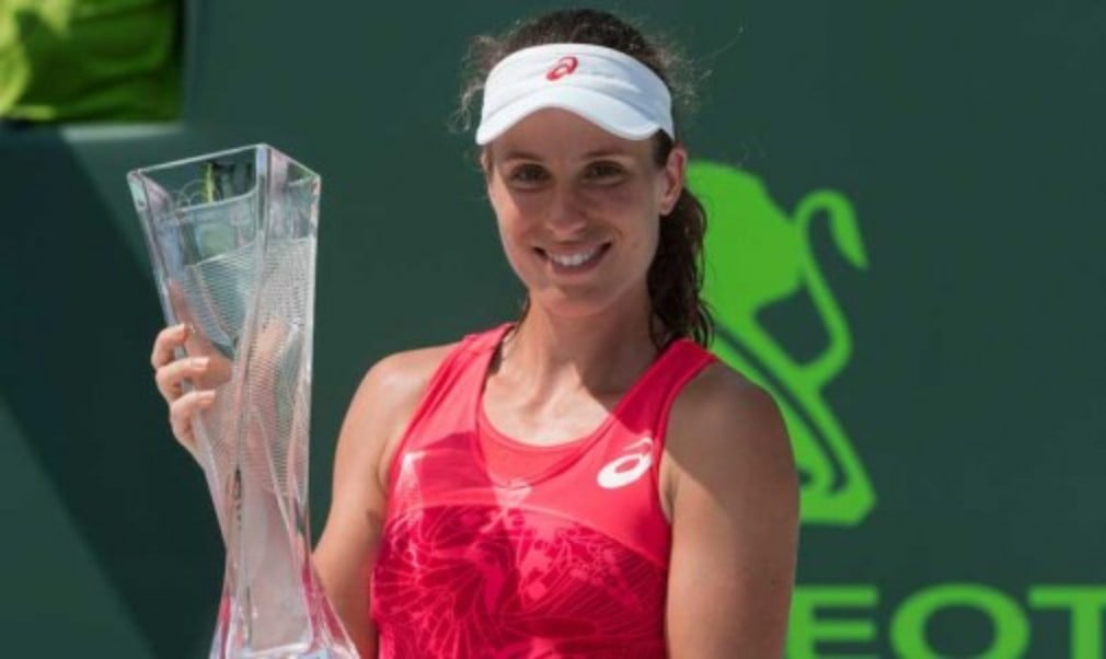 Johanna Konta won the biggest title of her career with victory at the Miami Open on Saturday