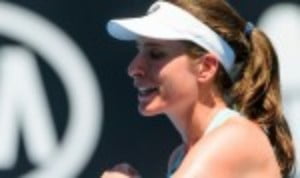 Johanna KontaÈs indifferent form continued at the BNP Paribas Open in Indian Wells
