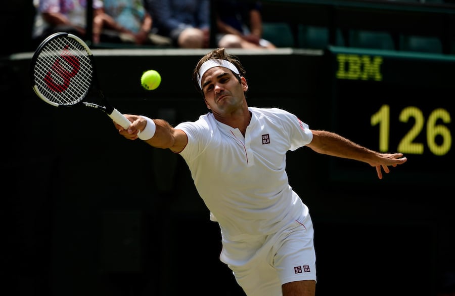 Roger Federer Wimbledon forehand