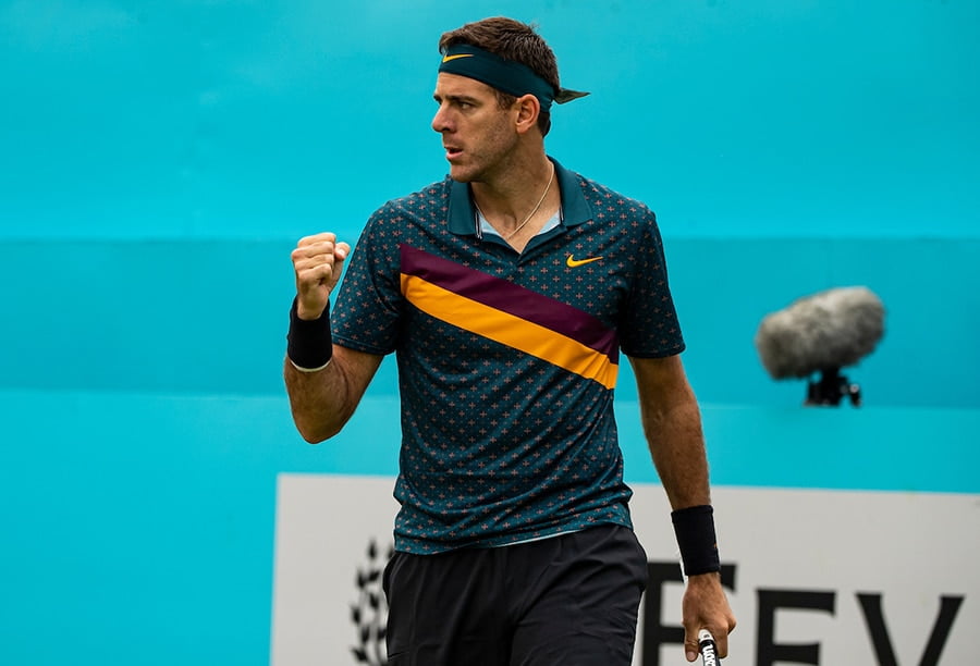 Juan Martin del Potro fist pump at Queens