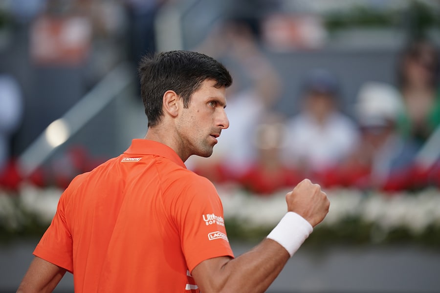 Novak Djokovic fist pump