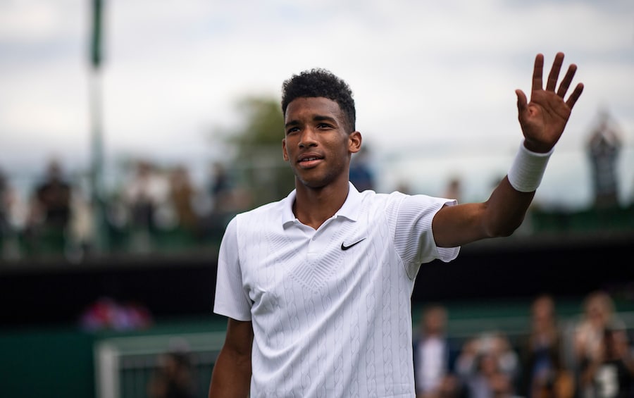 Felix Auger-Aliassime waves goodbye to Wimbledon 2019