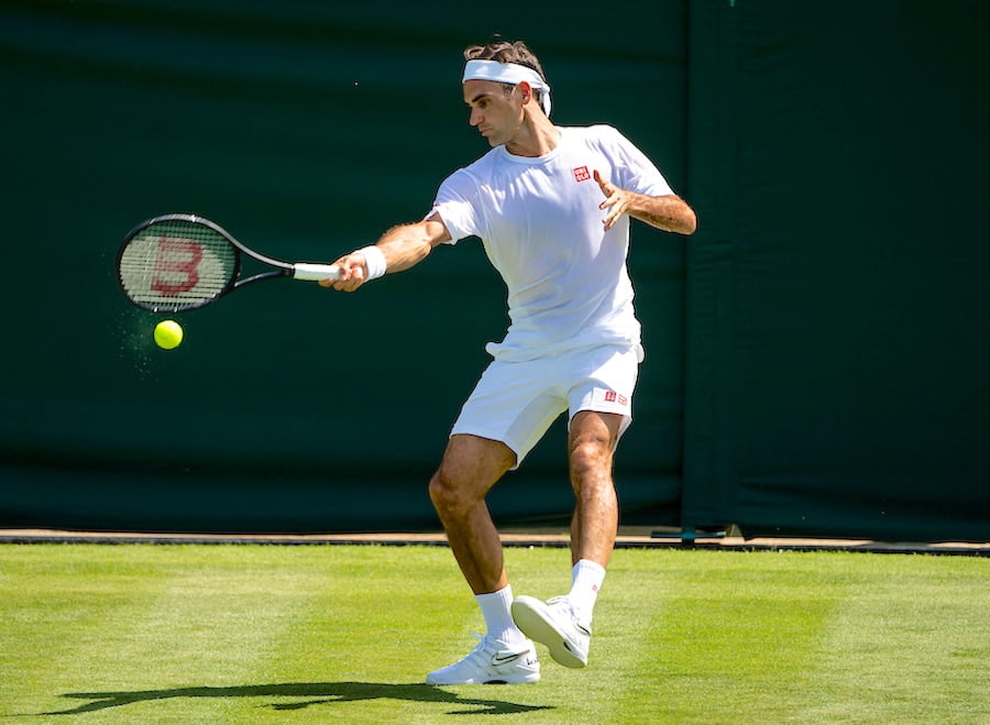 Roger Federer Wimbledon 2019 practise
