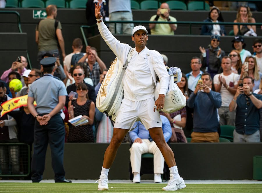 Rafa Nadal Wimbledon 2019 leaves court