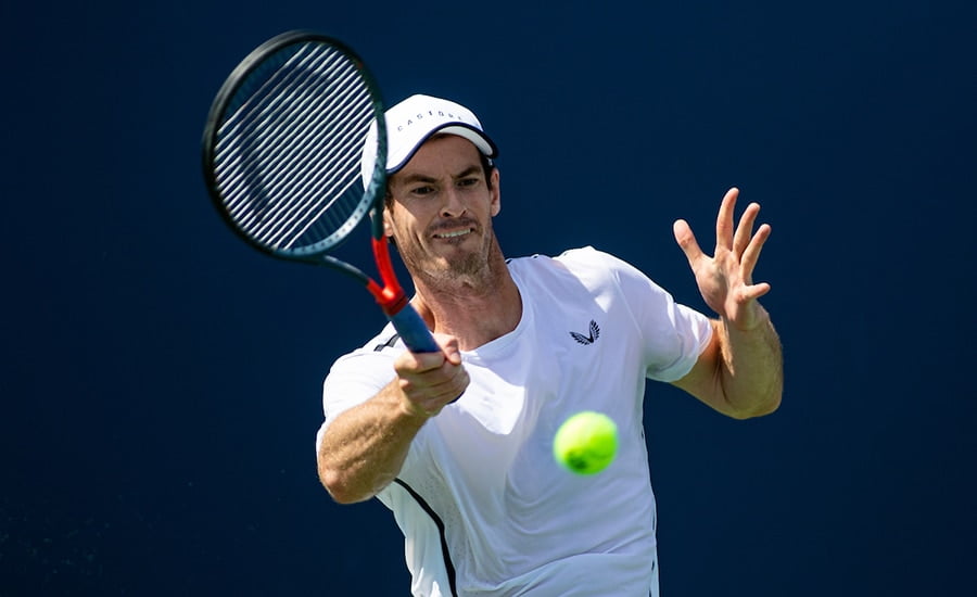 Andy Murray in practice