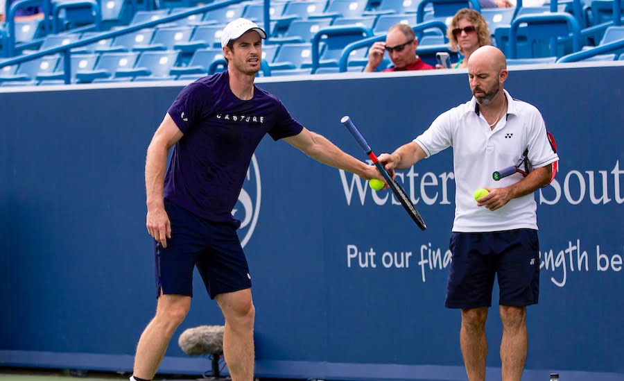 Andy Murray practises in Cincinnati 2019