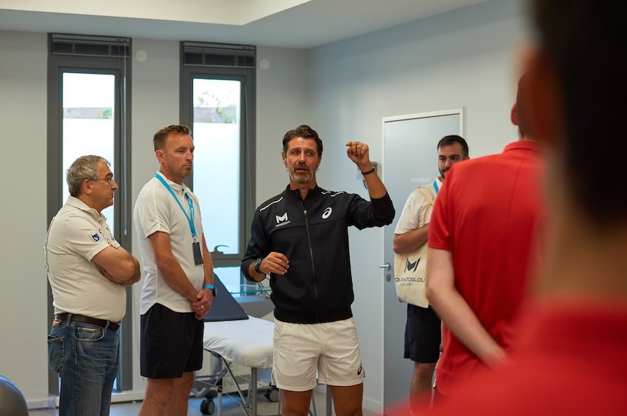 Mouratoglou in the recovery centre of his academy