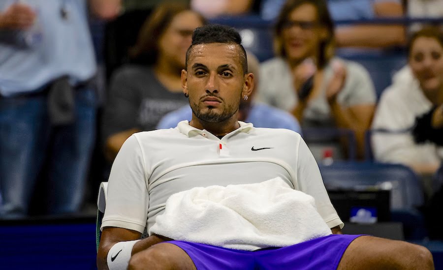 Nick Kyrgios US Open 2019 looks upset