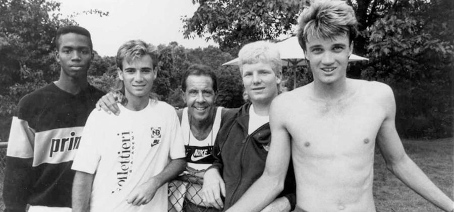 Nick Bollettieri with Jim Courier & Andre Agassi