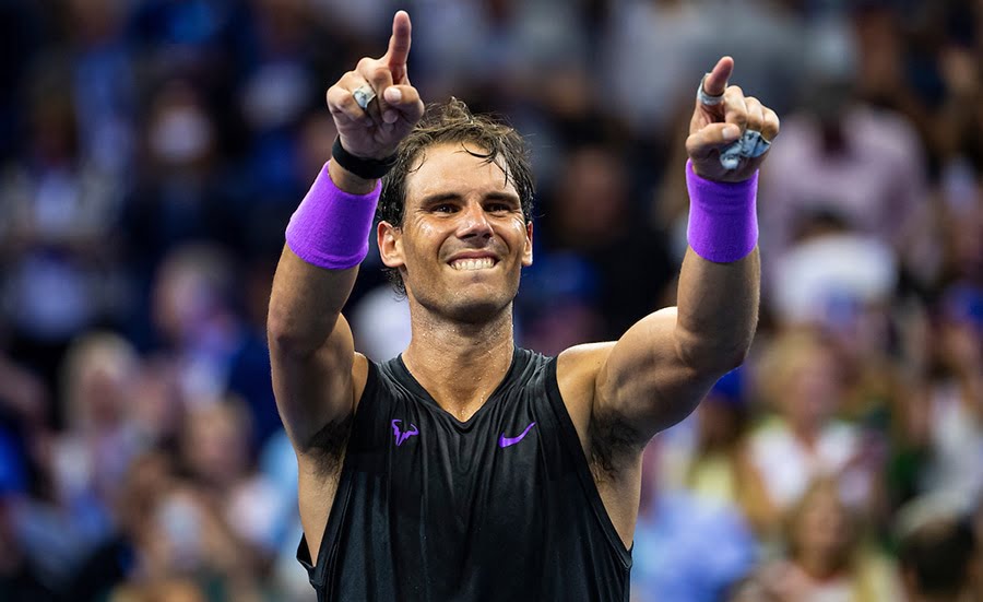 Rafael Nadal celebrates US Open win