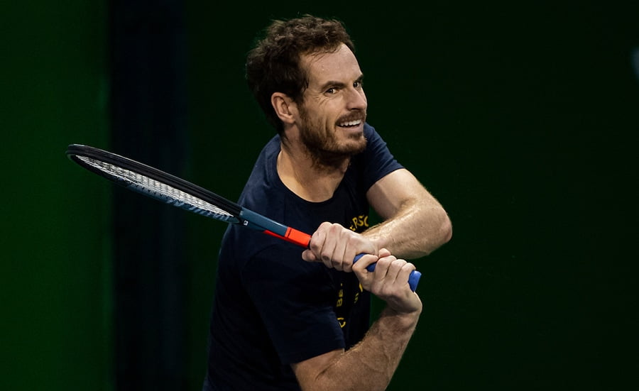 Andy Murray at Shanghai practice