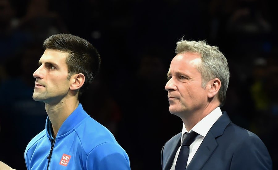 Novak Djokovic and ATP CEO Chris Kermode