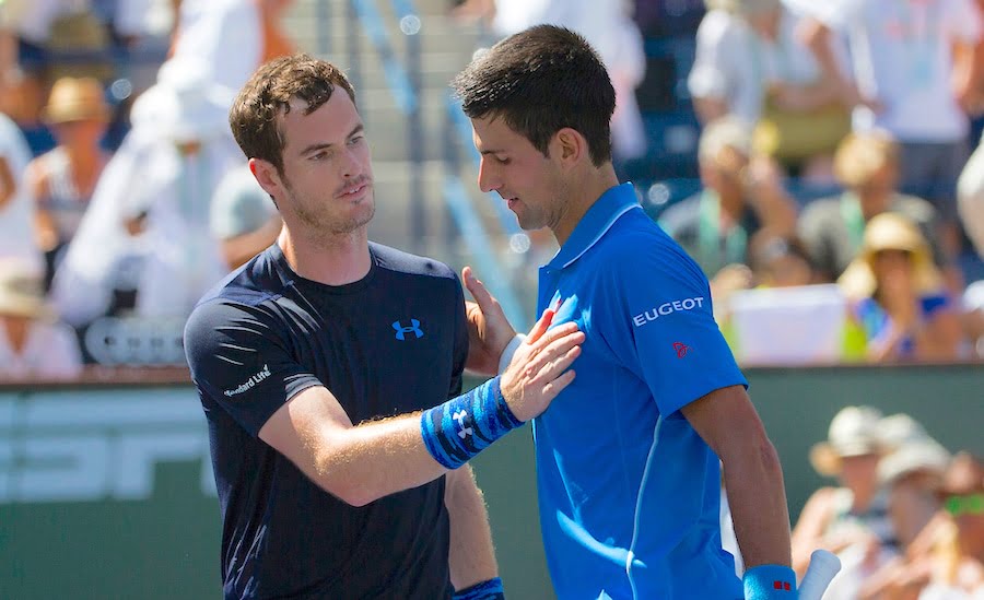 Novak Djokovic and Andy Murray after match