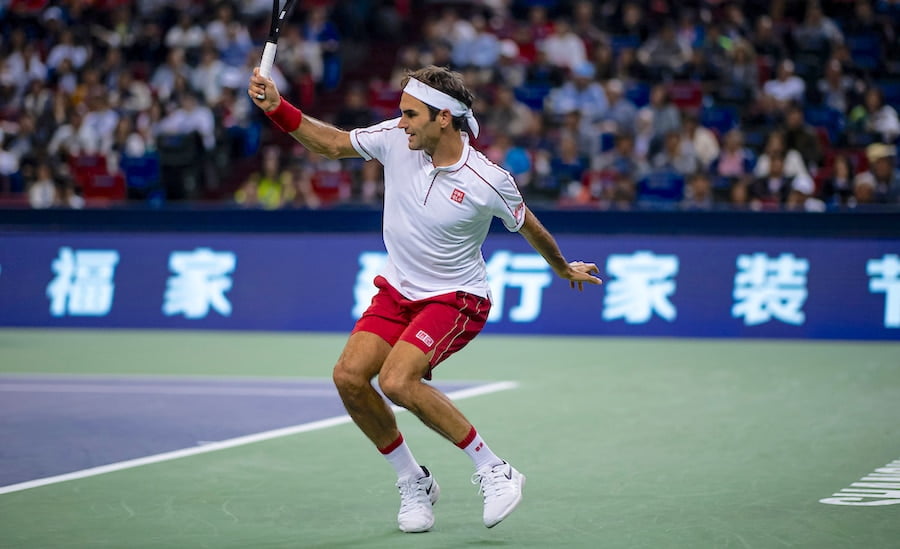 Roger Federer backhand Shanghai 2019