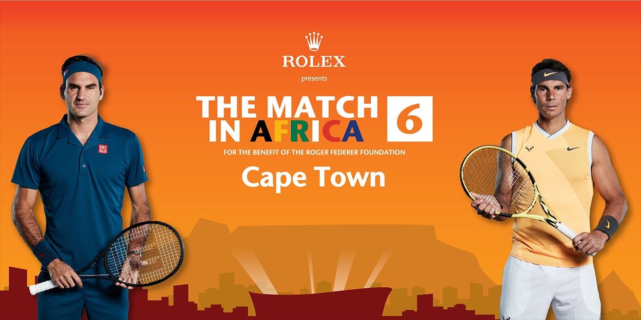 Match in Africa Roger Federer Rafael Nadal