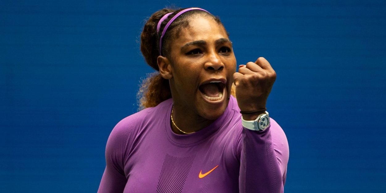 Serena Williams celebrates