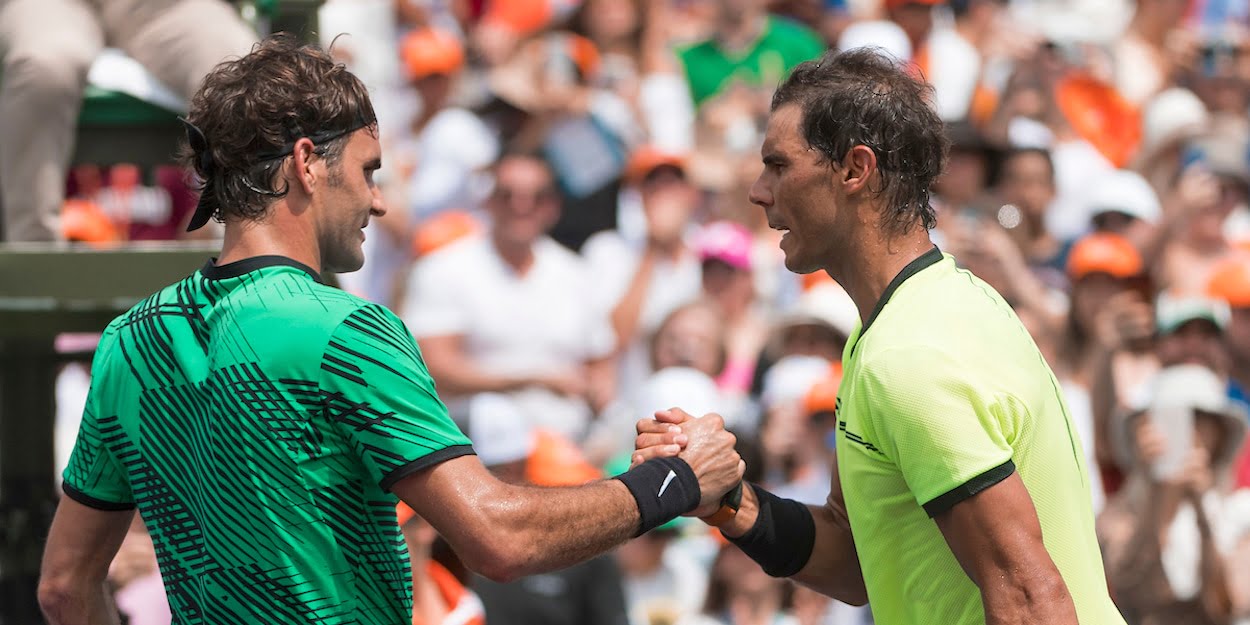 Federer Nadal shake hands after match