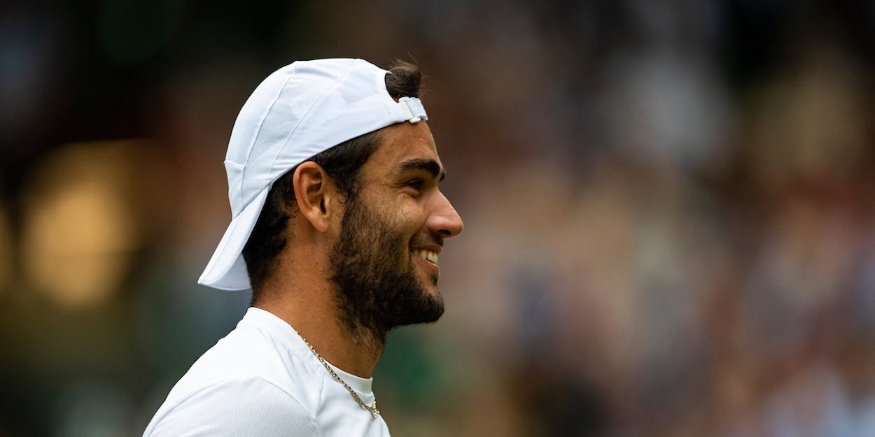 Matteo Berrettini smiles Wimbledon