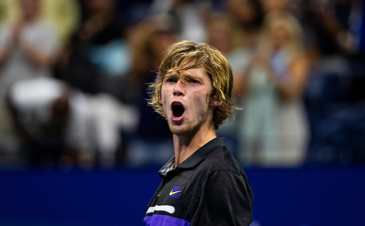 Andrey Rublev shouts