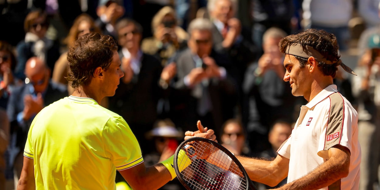 French Open Nadal Federer 2019 shake hands