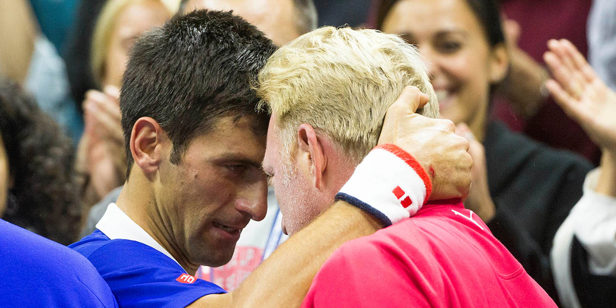 Boris Becker and Novak Djokovic