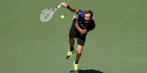 Daniil Medvedev serving at US Open