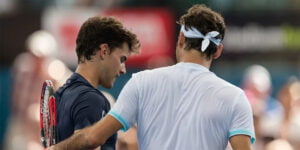 Dominic Thiem and Roger Federer