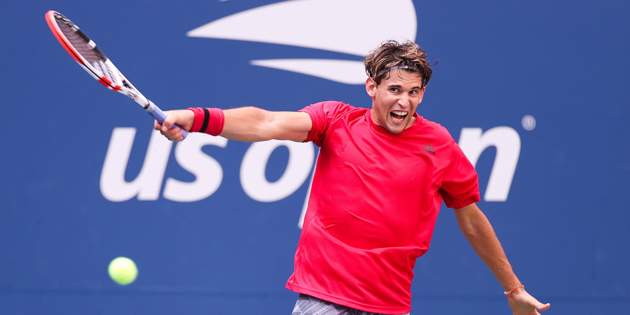 Dominic Thiem in action at US Open