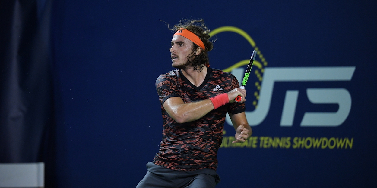Stefanos Tsitsipas plays at the UTS organised by Mouratoglou