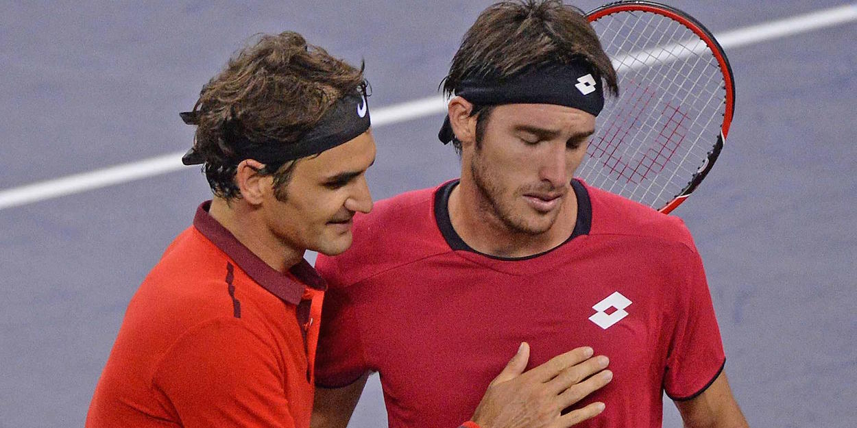 Federer beats Mayer Shanghai Masters 2014