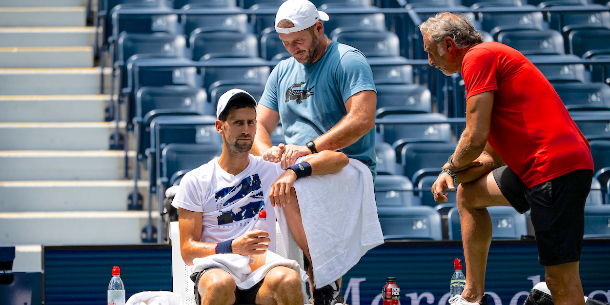 Djokovic and Panichi at US Open 2019