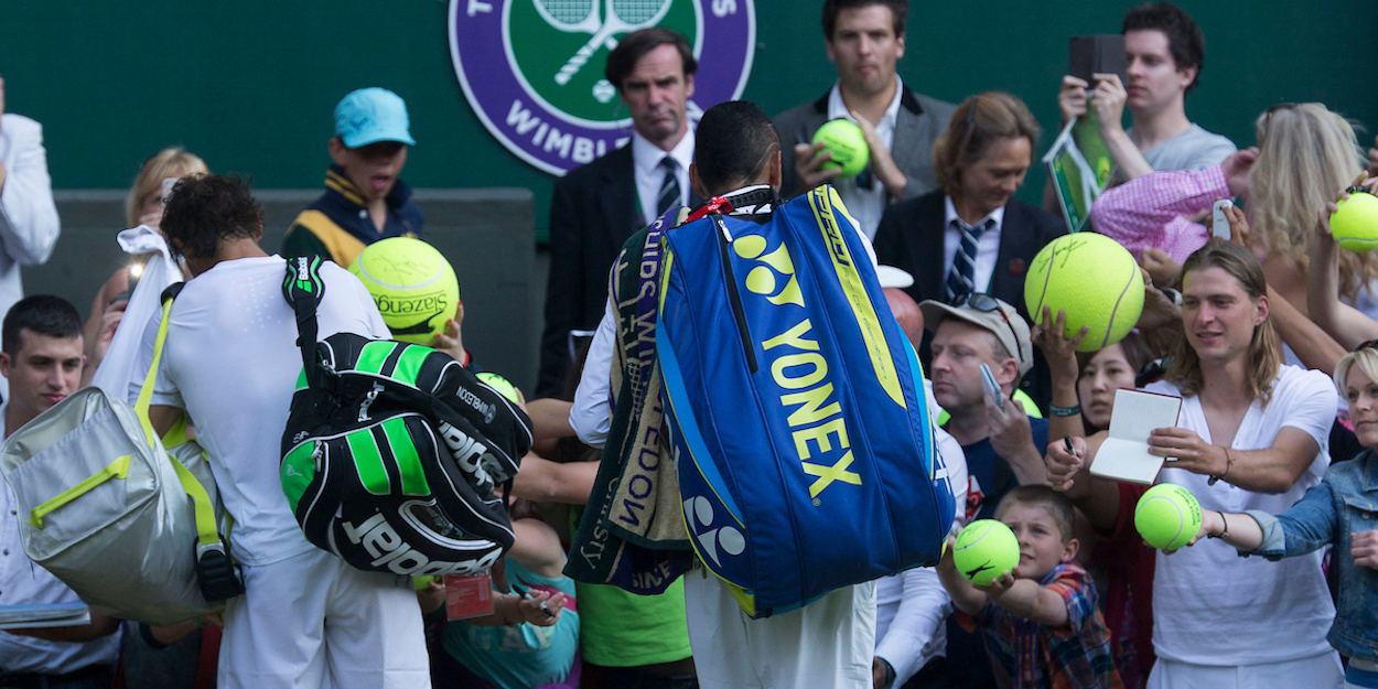 Rafa Nadal at Wimbledon with Nick Kyrgios