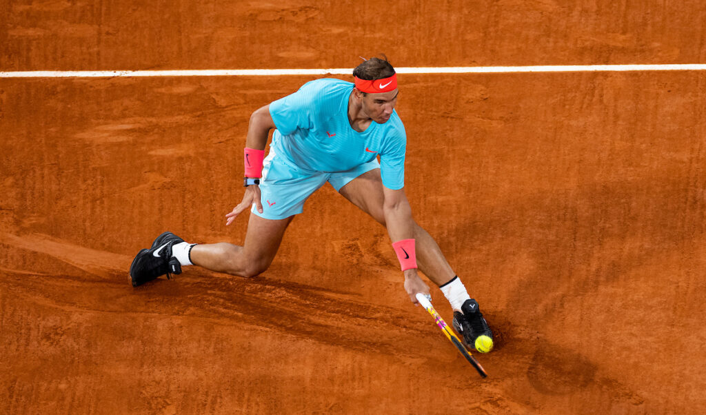 Rafa Nadal hugs trophy at French Open 2020