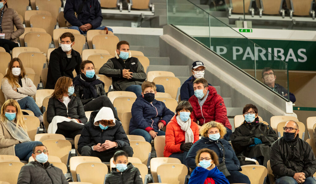 Fans at French Open 2020