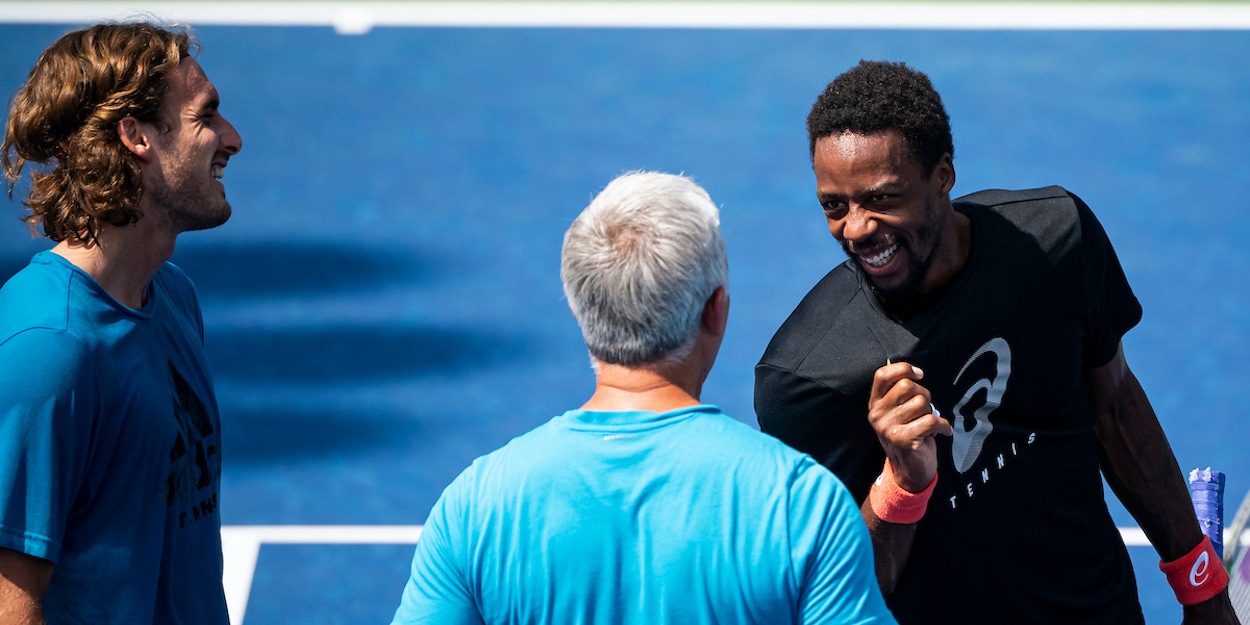 Tsitsipas Monfils Practice US Open 2021