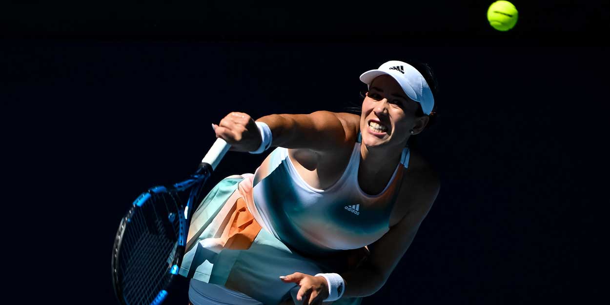 Garbine Muguruza in Australian Open action