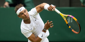 Rafael Nadal shows us how to serve at Wimbledon 2022