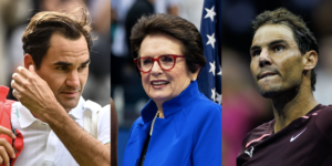 Roger Federer Billie Jean King Rafael Nadal combo