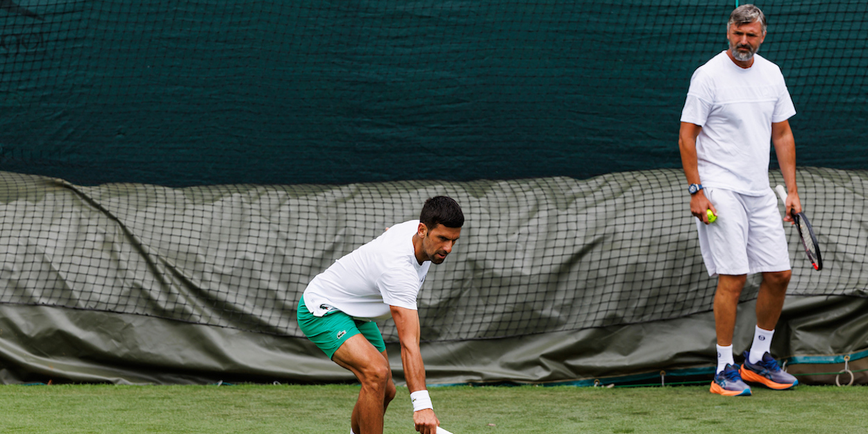 Novak Djokovic and Goran Ivanisevic - Wimbledon 2023