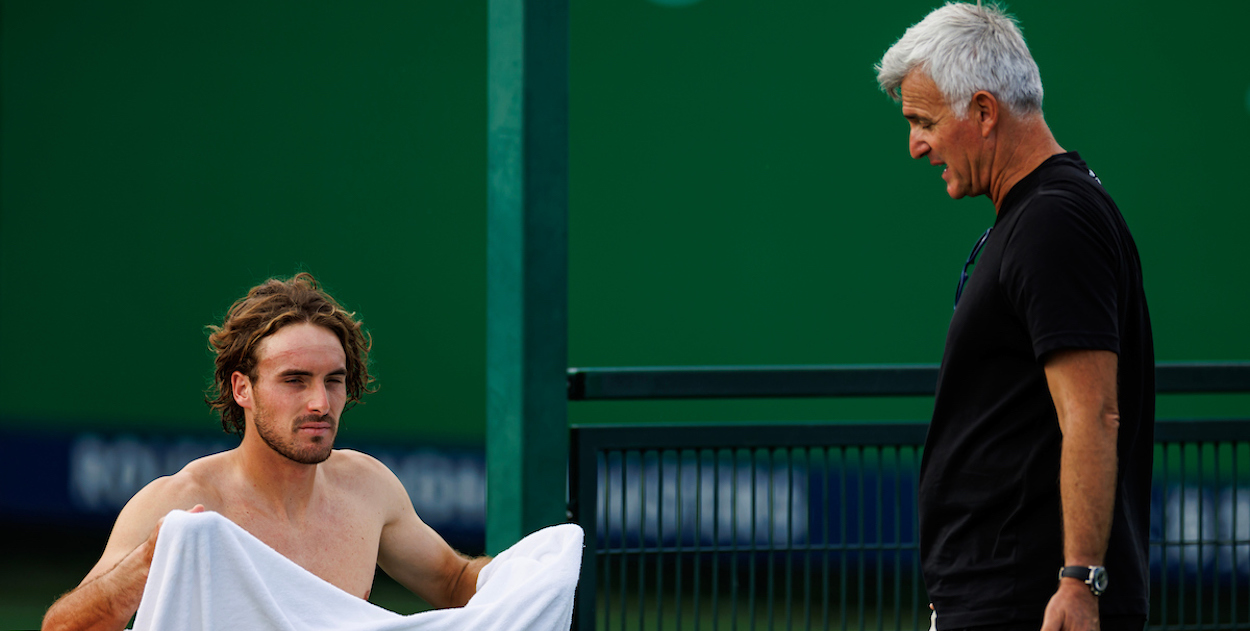 Stefanos Tsitsipas and Apostolos Tsitsipas - Shanghai Masters 2024